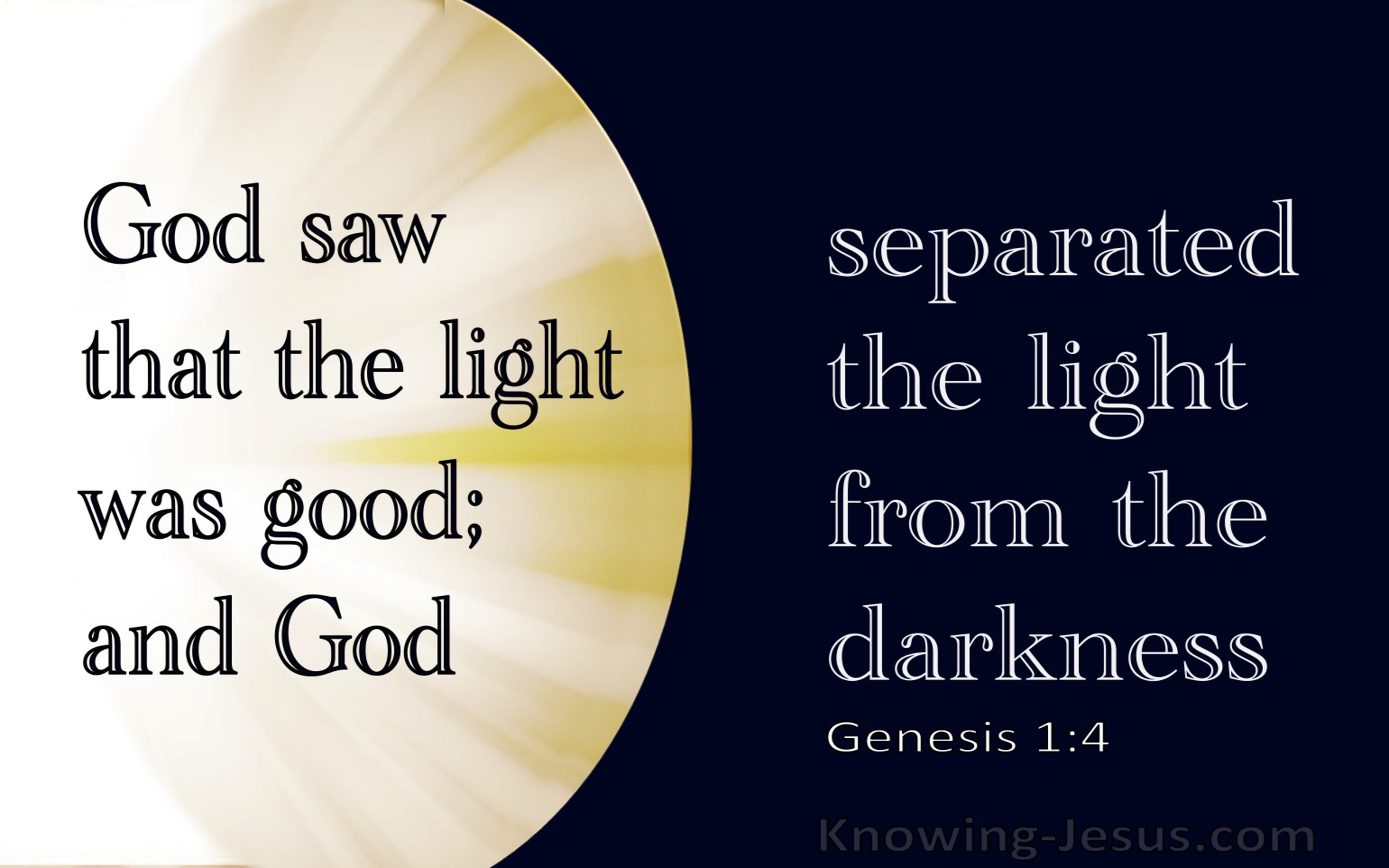 Genesis 1:4 God Saw The Light Was Good (navy) 